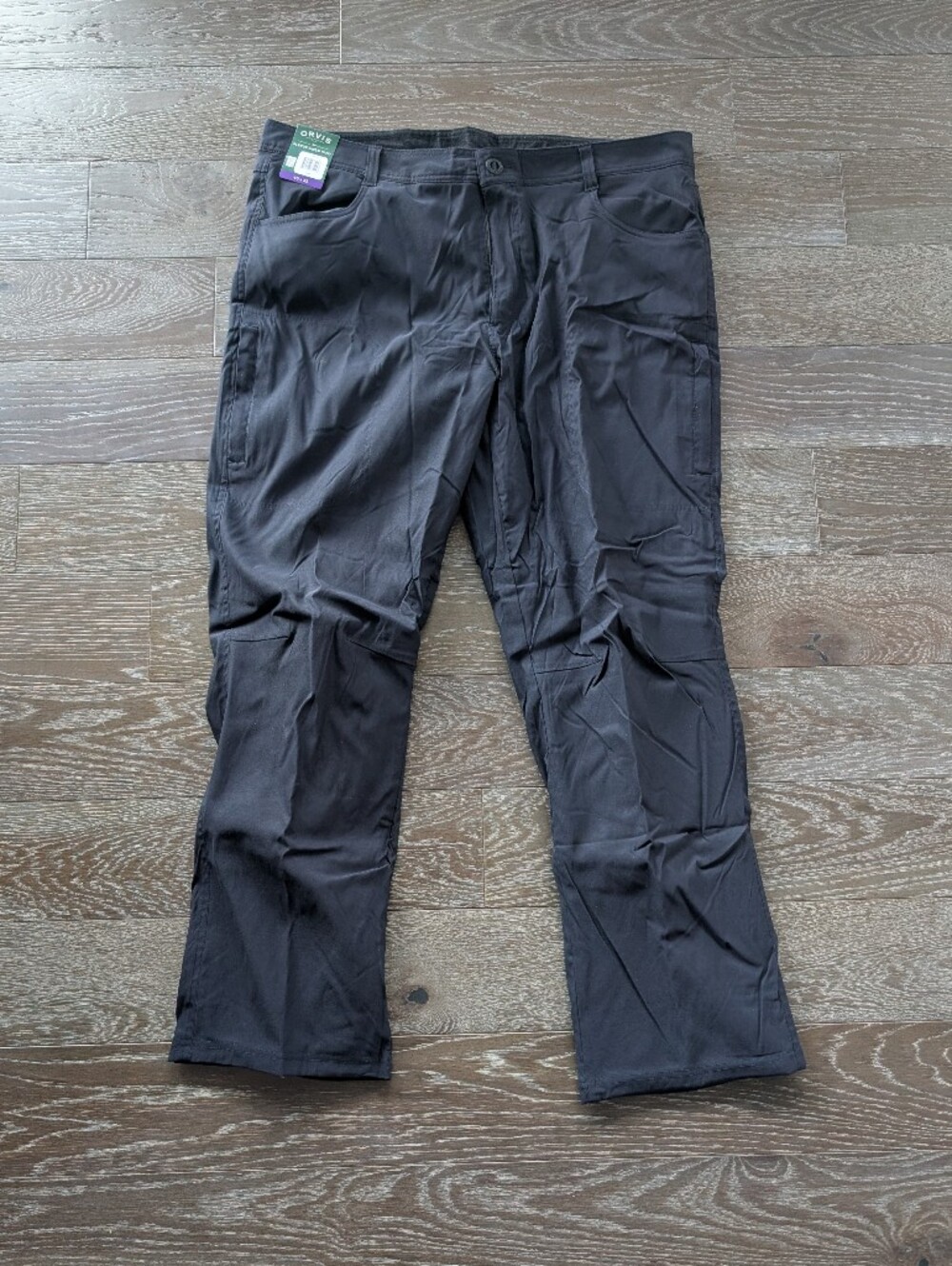 NWT Orvis Men’s Black Fleece Lined Stretch Fabric Pant Size 40 X 32